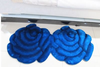 Mode Creatieve Bloem Shaped Rug Europa 3D Dubbele Rose Tapijten Voor Versieren Woonkamer Slaapkamer Delicate Persoonlijke Zachte Mat: E