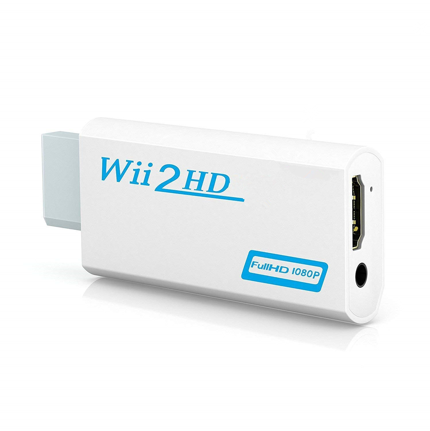 Full  hd 1080p wii to hdmi-compatible converter adapter, wii 2 hdmi-compatible converter, 3,5mm audio for pc hdtv monitor display: White