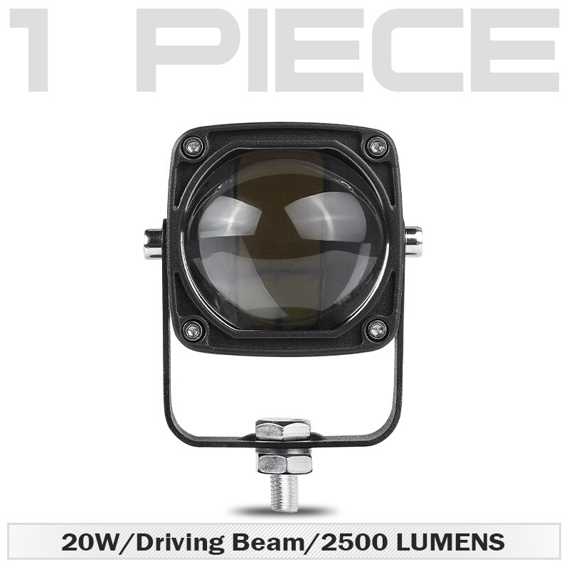 2Inch LED Work Light Black/Red Square LED Driving Light LED Pods White Yellow light 20W 2500LM For Offroad Car Truck SUV Boat: 1pcs Black