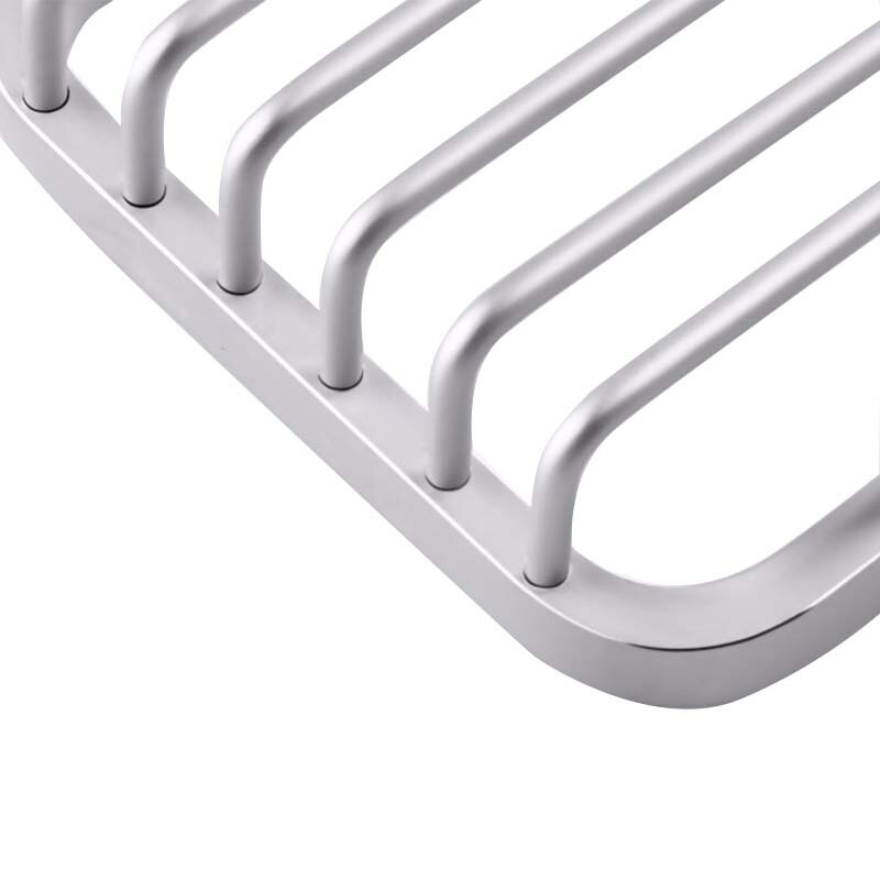 Przestrzeń aluminiowa mydelniczka kwadratowa mydelniczka uchwyt na naczynia kosz spustowy półka łazienkowa siatka na mydło mydelniczka zestaw akcesoriów łazienkowych