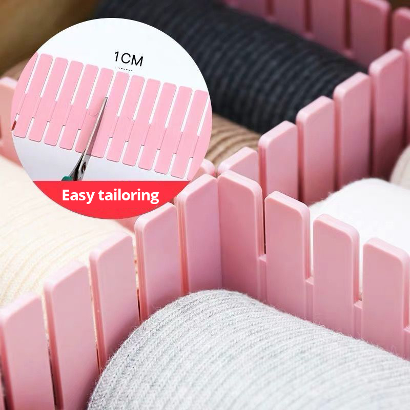 Armoire de Rangement Domestique Ajustable, Synchronisation Rose, Sous-Vêtements, Chaussettes, 4 Pièces