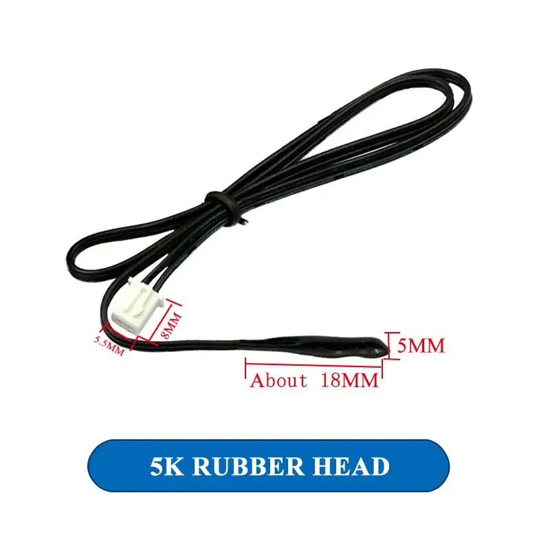 5PCS Klimaanlage Temperatur Sensor 5K 10K 15K 20K 25k 50K Klimaanlage Rohr Sensor gummi Kopf Kupfer Kopf: Lila