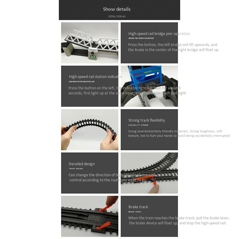 Bambini Rc Treni Modello di Treno Elettrico impostato Treni Ferrovia dei bambini impostato Treno Giocattolo Elettrico Ad alta velocità Ferroviaria Giocattoli per I Bambini