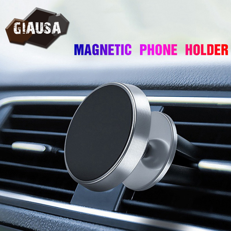 Universell magnetisk biltelefonhållare luftventilsfäste stativ magnet metall mobiltelefonhållare för gps iphone samsung huawei xiaomi