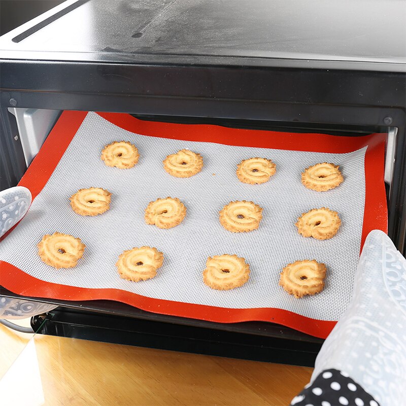 Non-Stick Silicone Baking Mats Cookie Pad Rolling Dough Mat High Temperature Resistant Glass Fiber Batters Flour Fondant