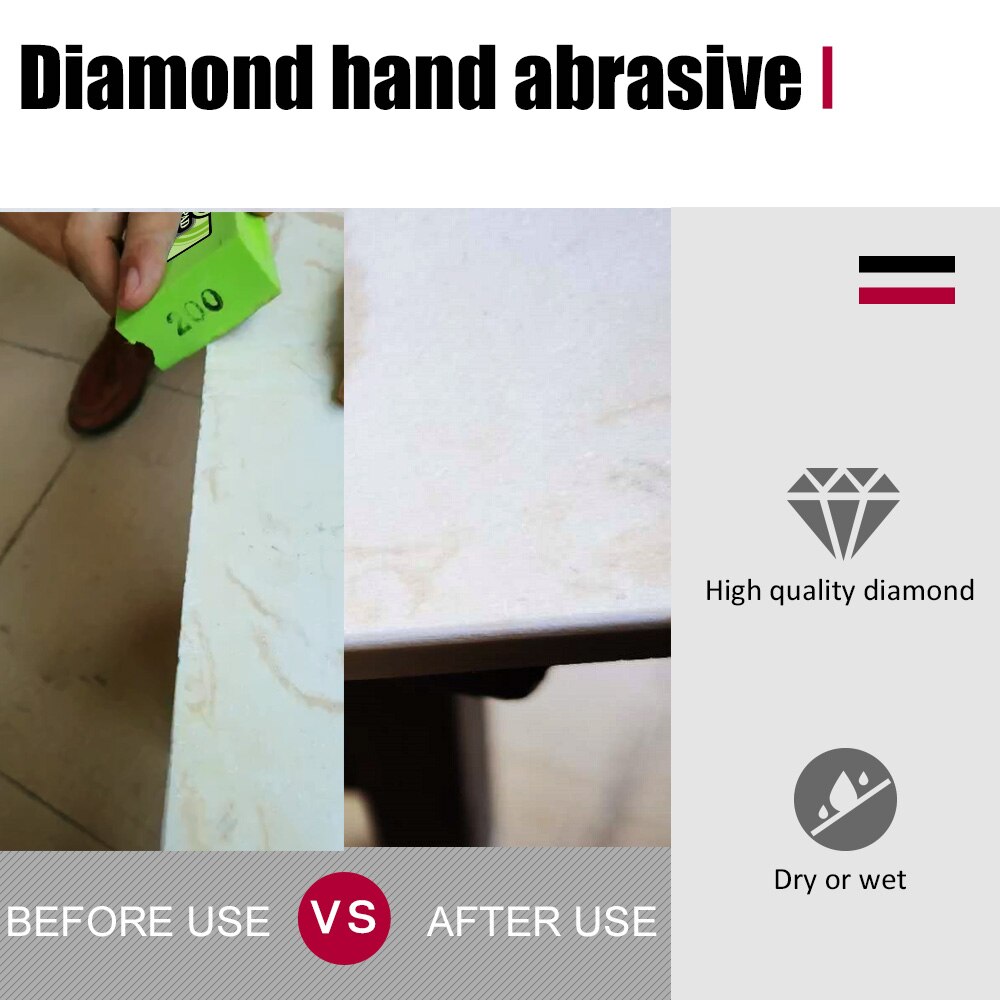 Yijing Diamant De Hand Polijsten Pads Hand Schuren Pads Voor Steen Glas Kunststeen Keuken Schoonmaken Schurende Te