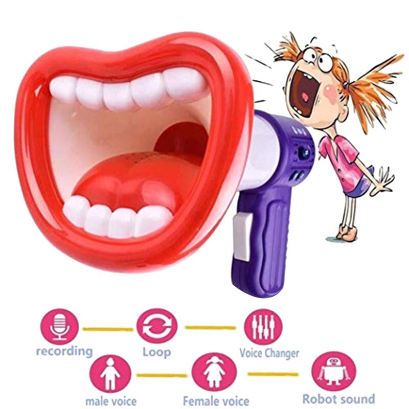 Funny Big Mouth Voice Changer Loudspeaker Toy Novelty Spoof Voice Amplifier Male / Female / Robot Voice Funny
