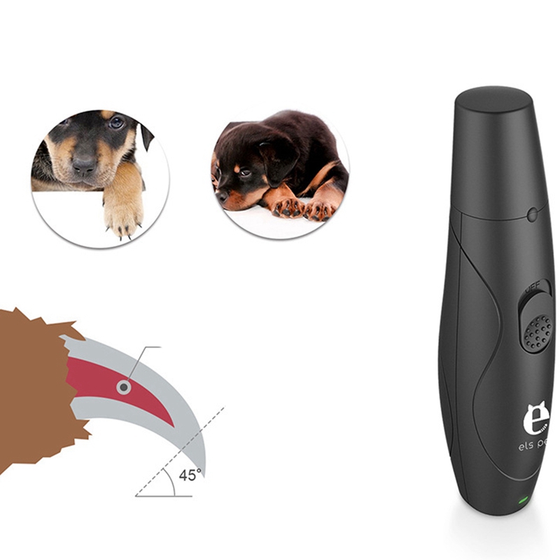 E els, lima de uñas para mascotas, cortaúñas para perros, cortaúñas eléctrico potente con carga USB, cortaúñas con 2 velocidades, Paws sin dolor, aseo triple