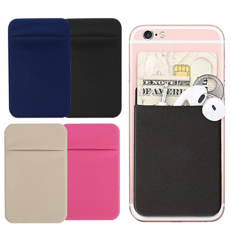 Universal Phone Case Kaarthouder Pocket Credit Pouch Wallet Slanke Verwijderbare Lijm Case Voor Iphone X 8 Voor Samsung xiaomi