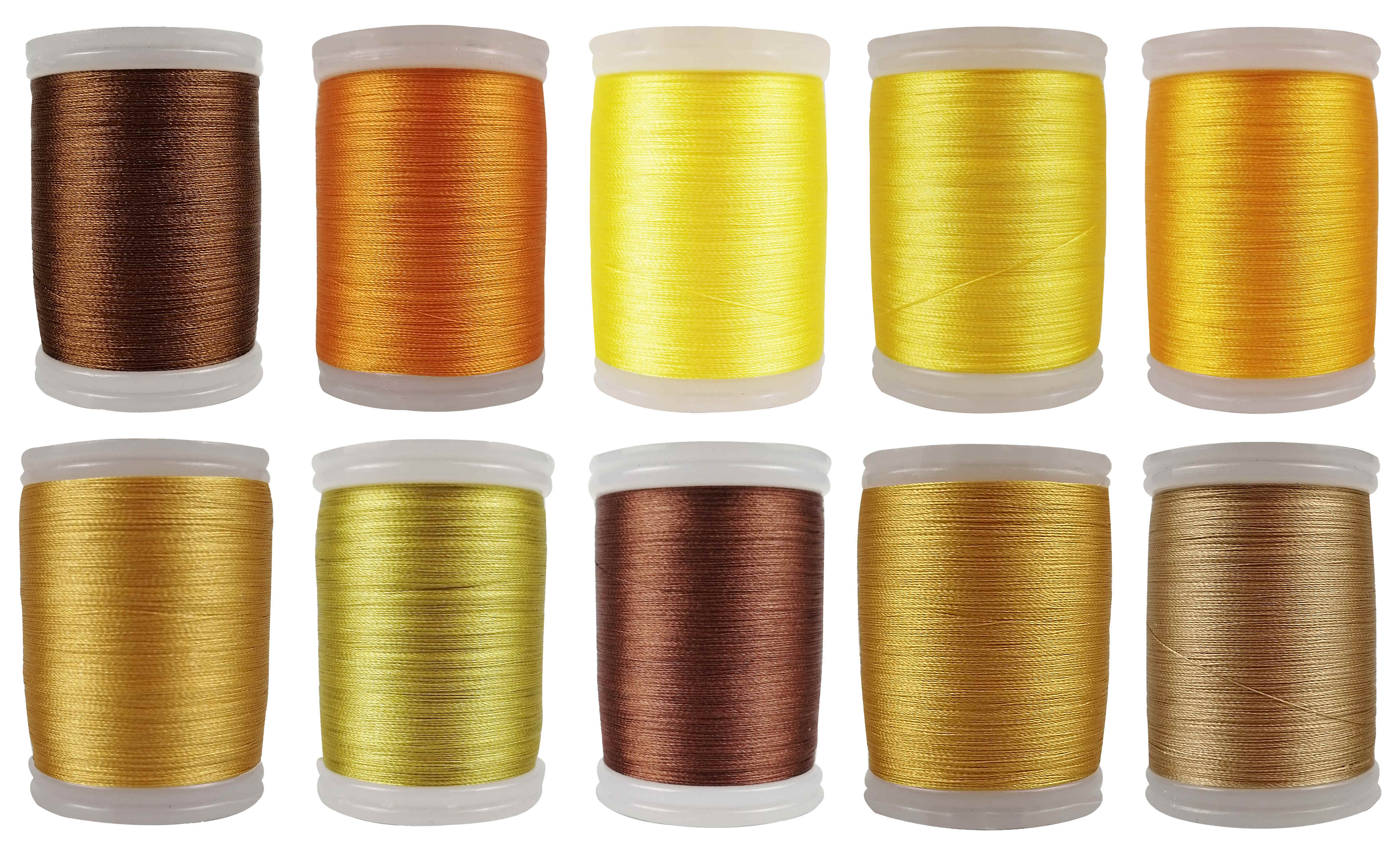 Moon Waves Embroidery Machine Thread 62 Colors Same with Brother Colors Polyester 1000 Yards 40WT 120D/2: 10 yellow