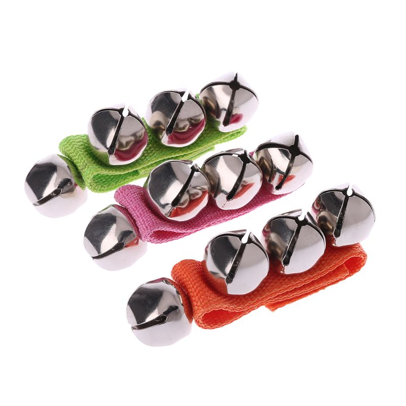 2Pcs Baby Wrist Bracelet Bell Hand Rattle Children Dancing Music Educational Toy N21_B