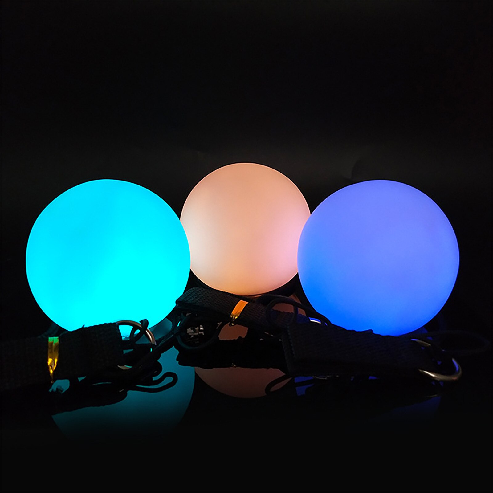 Led-poi-bälle (set mit  of 2)  drehbaren led-lichtspielzeugen mit 9 farbmodi, tanz- und bühnenaccessoires)