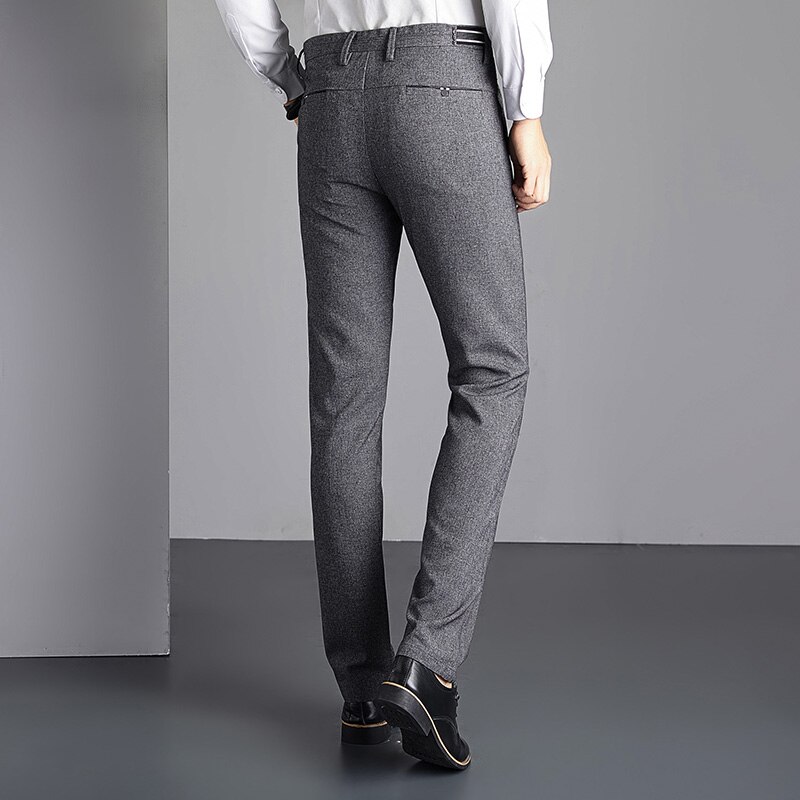 Hombre Pantalones de traje de hombres vestido de Pantalones Hombre Pantalones recto Formal Pantalones Hombre ropa Casual pantalones 28-36