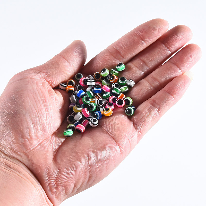 100 pièces de perles de blocage d'oeil de poisson en résine dure, perles de blocage de leurre d'oeil de poisson simulées