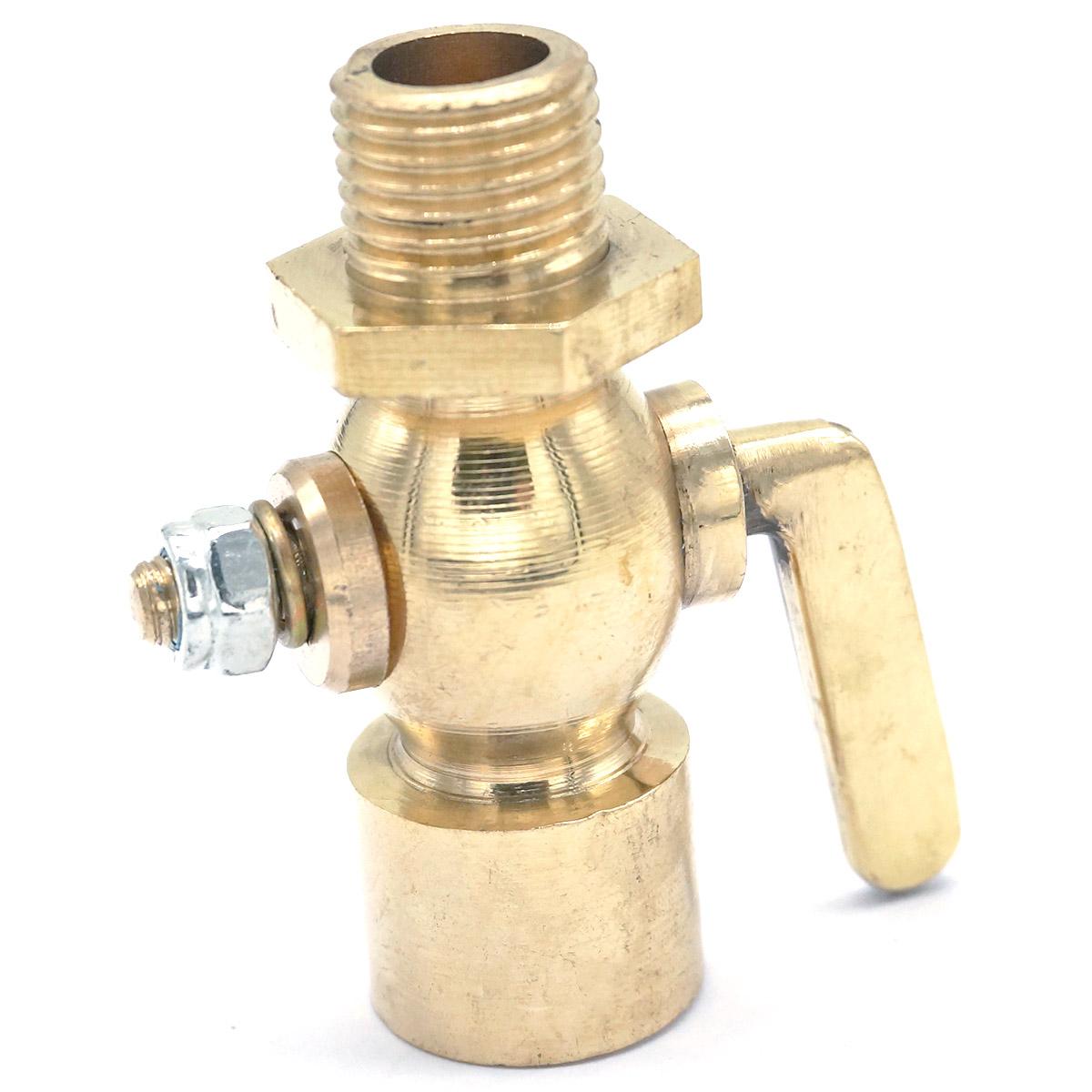 Llave de purga de drenaje de latón, válvula de cierre de 1/4 &quot;BSP macho a rosca hembra M14x1.5mm para combustible, Gas, aceite y aire