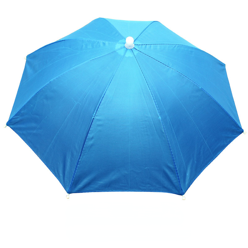 Sombrero de sombrilla de lluvia portátil, sombrilla plegable para Pesca al aire libre, Anti-UV, accesorios para la cabeza de playa, Camping y Pesca: Negro