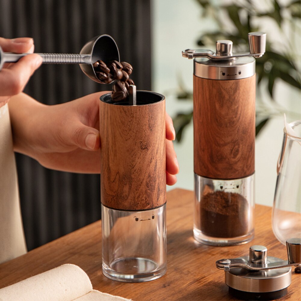 Handleiding Koffiemolen Rvs Crank Hand Koffiemolen Koffiemolen Keramische Bramen Keuken Coffeeware