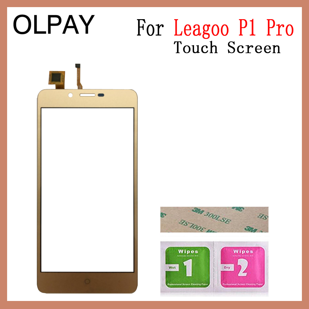 OLPAY 5.0 ''Mobiele Telefoon Touchscreen Voor Leagoo P1 Pro Touch Screen Digitizer Glas Panel Lens Sensor Glas Gratis Lijm + doekjes: Gold No Tools