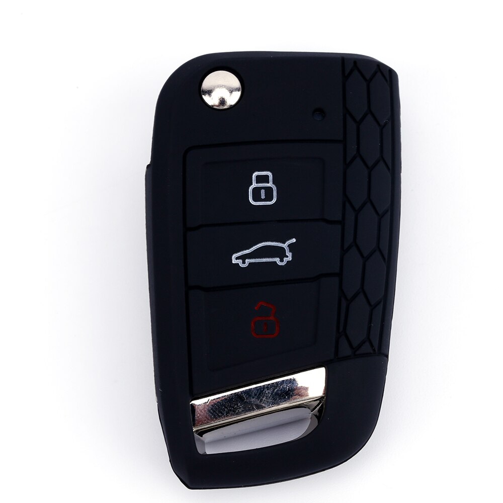 Funda para llave de coche para Volkswagen VW Golf 7 6 MK7 MK2, Polo Tiguan Passat B8 CC para Skoda Octavia A7 Combi SEAT León Ibiza: Amarillo