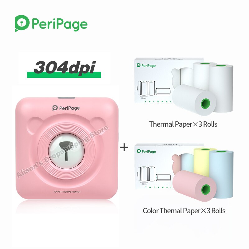 58Mm Peripage Pocket Mini Draagbare Bluetooth Printer Telefoon Foto Draadloze Hd Thermische Label Printer Voor Android Ios Telefoon: PK add 6 Notes