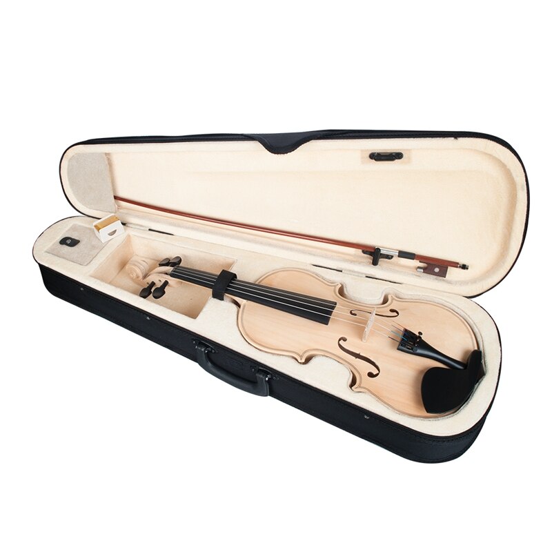 Akustisk violin voksenstuderende violin i fuld størrelse 4/4 violin glat poleret overflade violin bue boks sæt