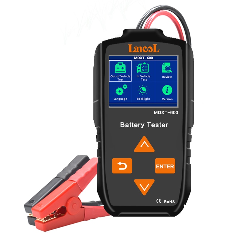 Automotivo Auto Battery Tester MDXT-600 with Color LCD Display 12V 24V Digital Car System Analyzer Truck Motorcycle Device