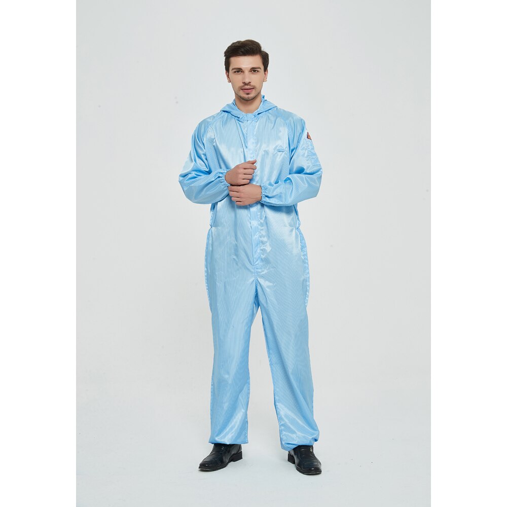 Work Clothes Uniform Anti-Static Hooded Jumpsuit Pants Universal Protective Clothing Food Factory Casual Lab coats Coveralls