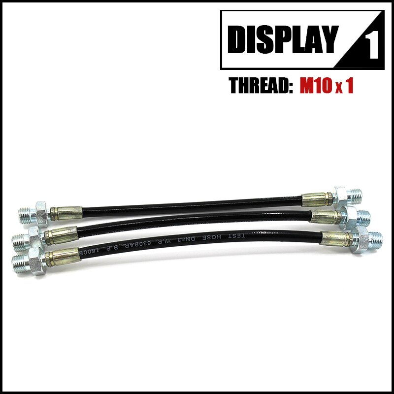 PCP High Pressure Hose 20cm Long for Pneumatics Device M10x1 Male Thread Air Refilling Nylon Black Quick Couplers