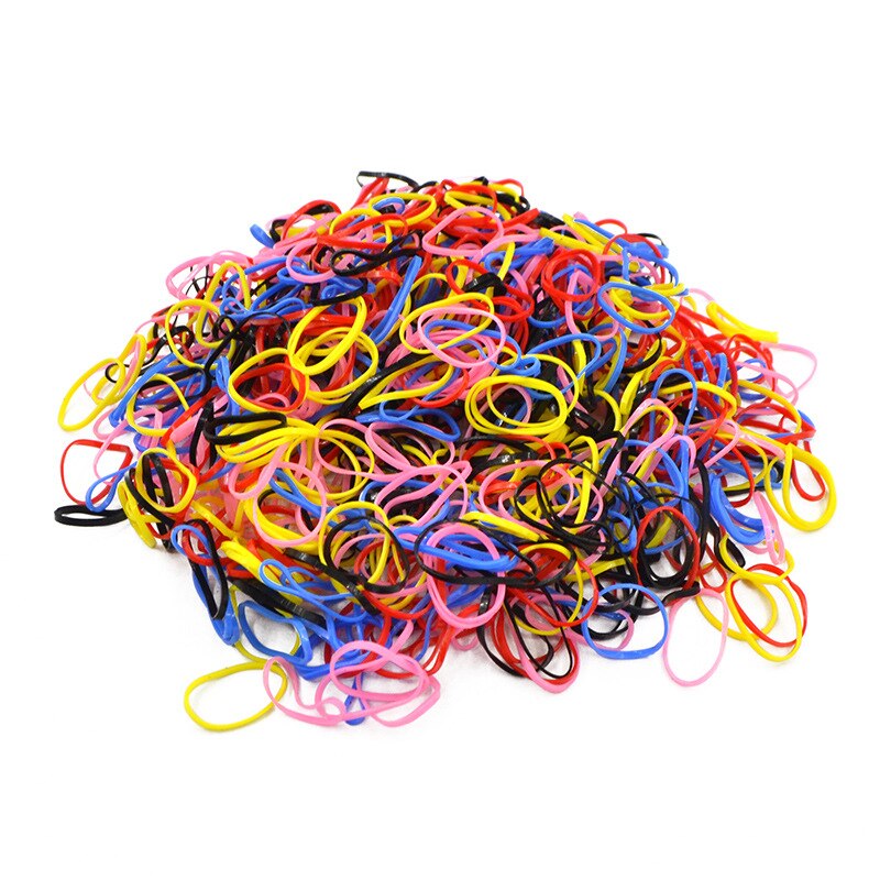 2000 Pcs Small Transparent Clear Black Rubber Bands Rope Hair Ties For Baby Gum Elastic Hair Band For Girls Hair Accessories