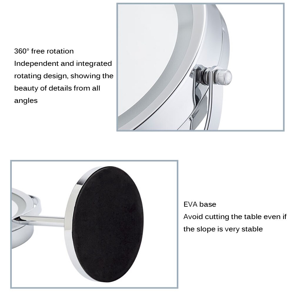 Makeup Vanity Mirror With 10X 5X Lights LED Lighted Portable Hand Cosmetic Magnification Light Up Mirrors VIP