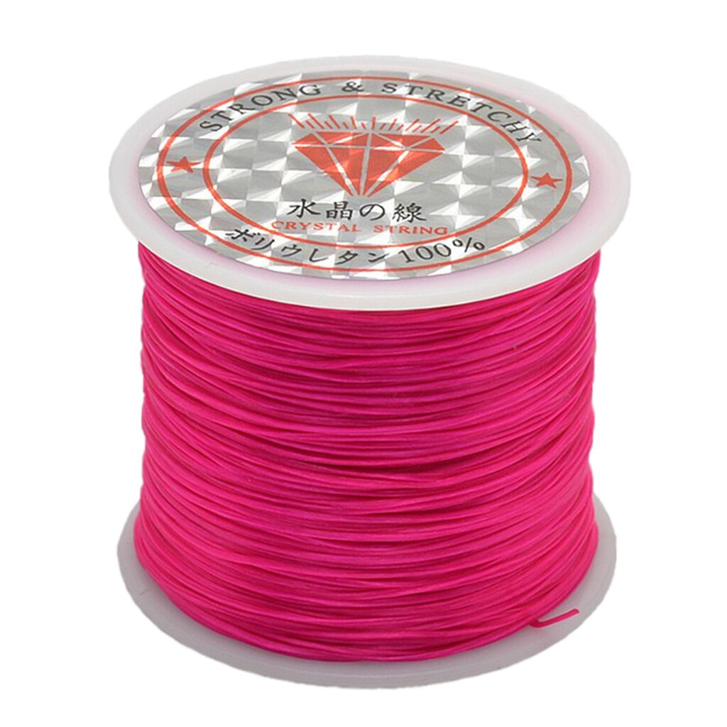 0.5mm stretch polyester tråder perlesnor 50m per rull for armbånd halskjede smykker lagerutstyr