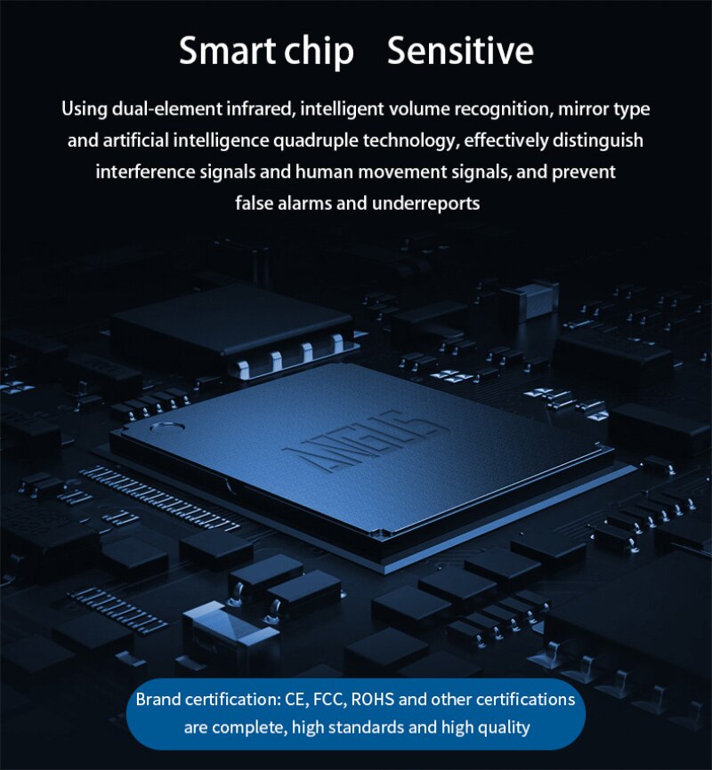 Tuya Smart WiFi Infrared Detectors Motion Sensor Alarm Smart Home Wireless Security System Compatible With Tuya Smart Life APP