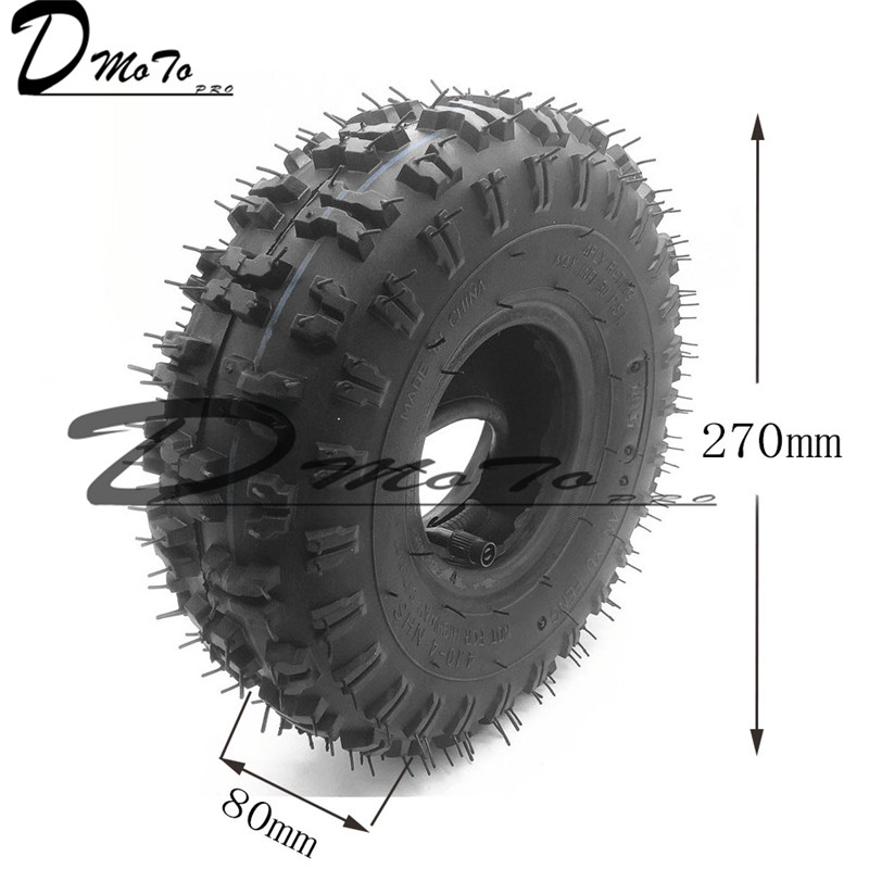 Vtt 4.10/3.50-4 410/350-4 ATV Quad Go Kart 47cc 49cc pneu 4.10-4 tube intérieur adapté à tous les modèles 3.50-4"