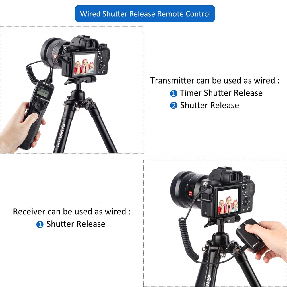 Viltrox – minuterie sans fil pour appareil photo JY-710-S2, télécommande pour Sony A9 A7II A7SII a7II A7RIII A6500 A6300 HX60 HX50 RX100M6