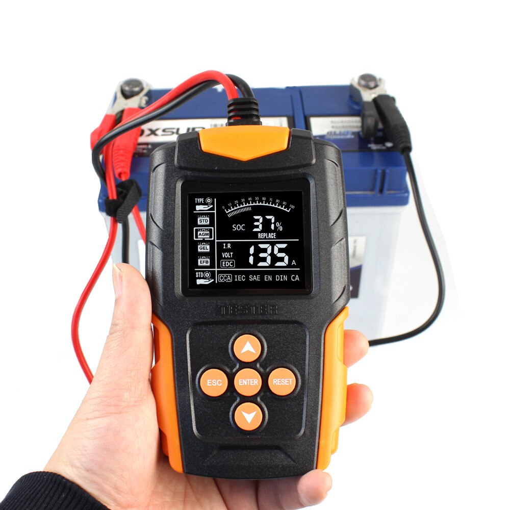 Auto Batterie Tester Batterie Analysator 12V/24V CCA 3Ah-200Ah Digitale Ladung Ankurbeln System Tester für Auto Motorrad lkw Stiefel