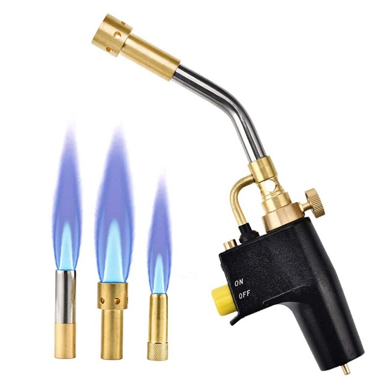 Wärme Propan Fackel 3 Austauschbare Düsen Multi Zweck Hohe Intensität Abzug Starten Taschenlampe für Lözehn und Grill