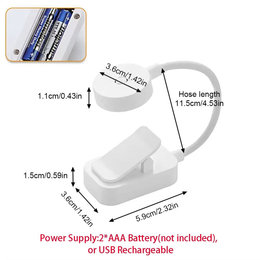3 kleuren led boekenklem lampjes traploos dimbaar oogvriendelijk slaapkamer tafellamp flexibele afneembare klem nachtlampje kantoor