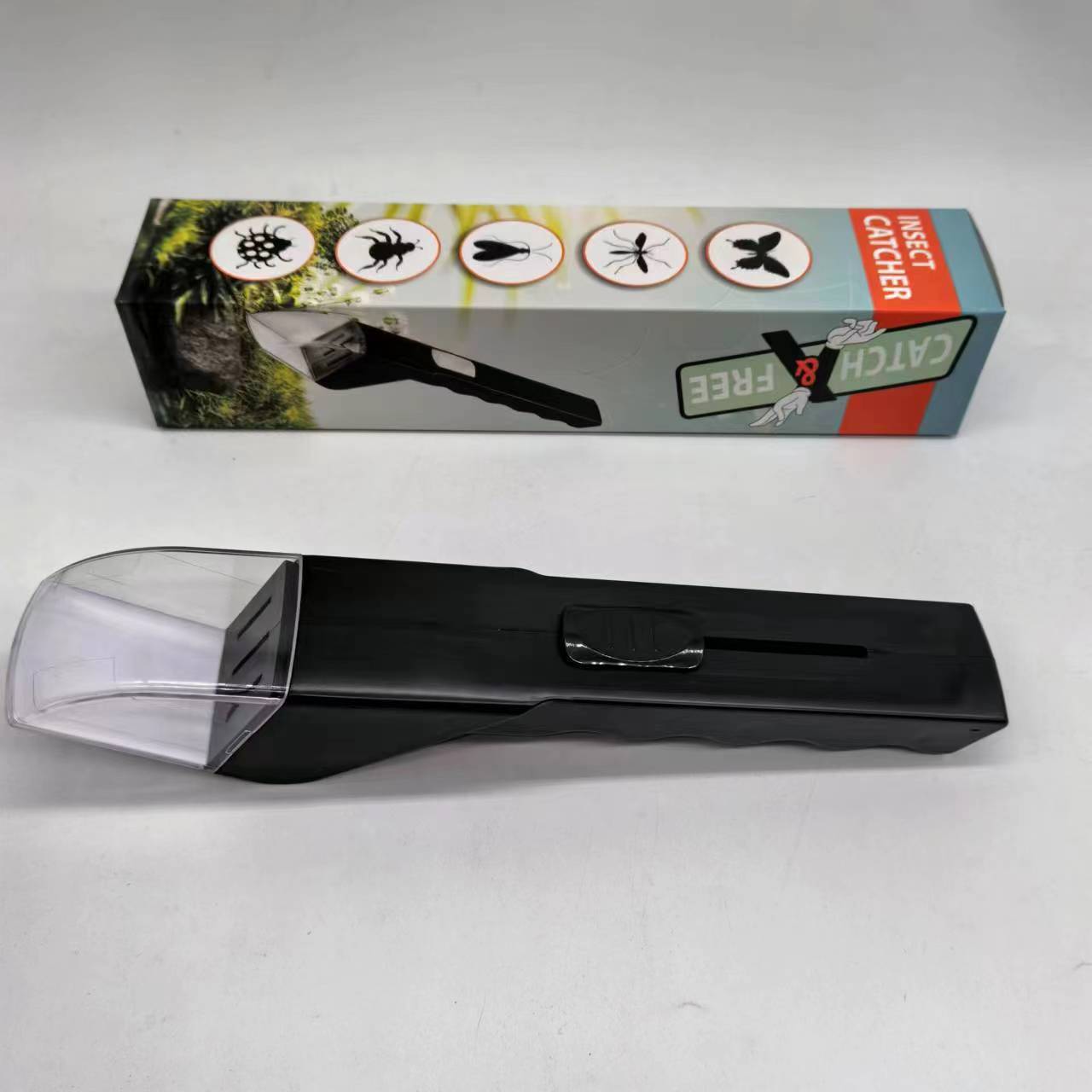 Insect Catcher Handheld Insect Catcher Bee Insect Gripper Bee Cockroach Spider Grab Artifact: black