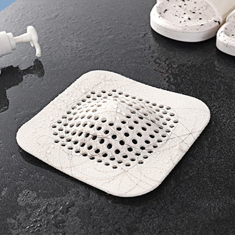 Filtro de cabelo antibloqueio de silicone Filtro de banheira Rolha de drenagem de piso do chuveiro Plug desodorante de cozinha Acessórios de banheiro: Azul