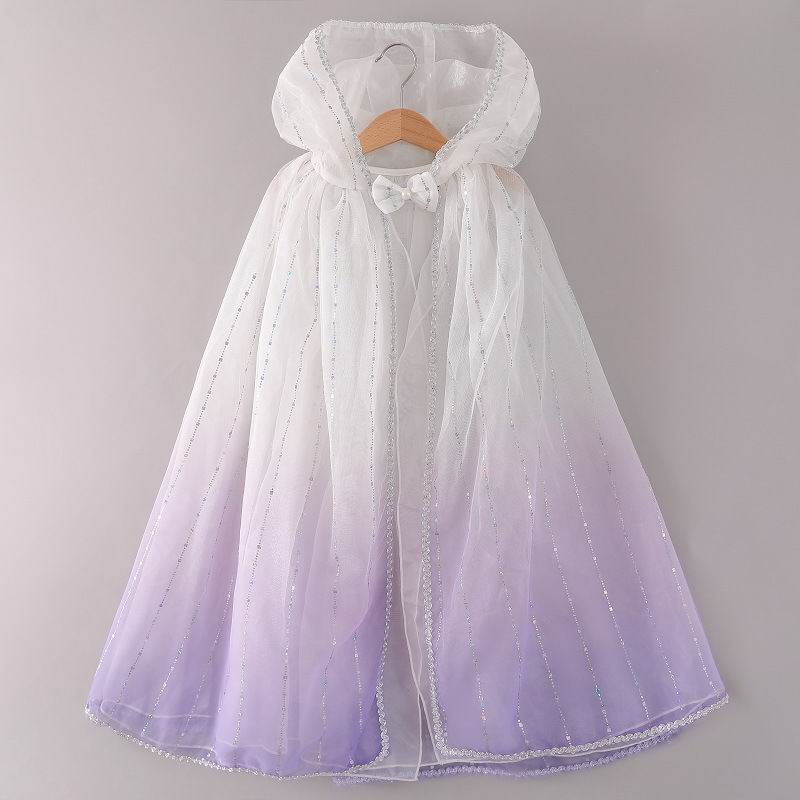 Maglia Mare Fata Mantello per I Bambini Paillettes Star Star ry Cielo di Un Pulsante Di Natale Con Cappuccio Del Capo Poncho Sottile E20222: 3
