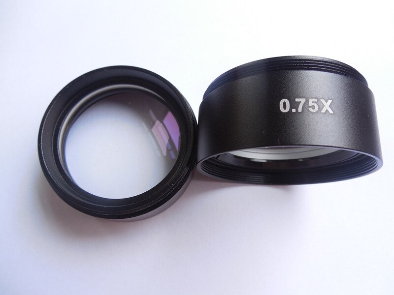 0.3X 0.7X 0.75X 0.5X 1X 1.5X 2X accessoires de Microscope stéréo Aux Barlow accessoire auxiliaire AUX objectif objectif verre M48 * 0.75: 0.75X