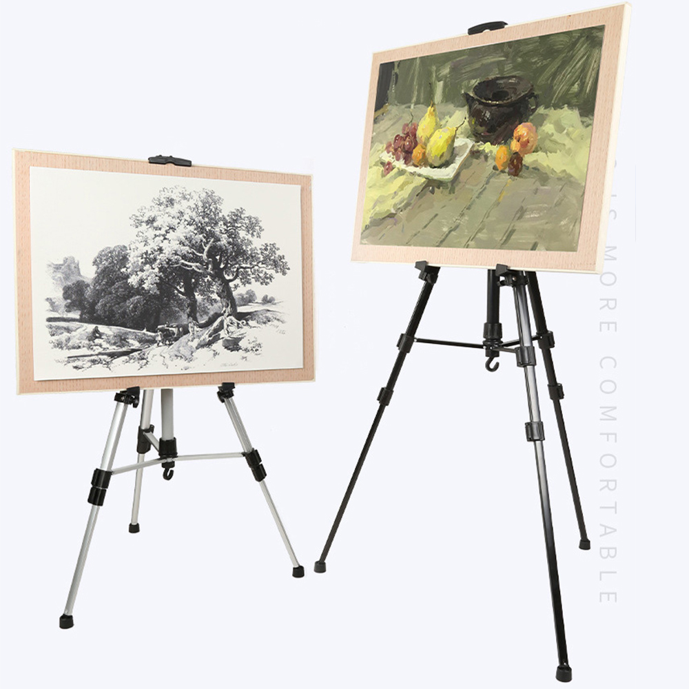Portable Metal Sketch Easel Stand 50-150CM Adjustable Foldable Travel Aluminum Alloy For Outdoor Painting Artist Art Supplies