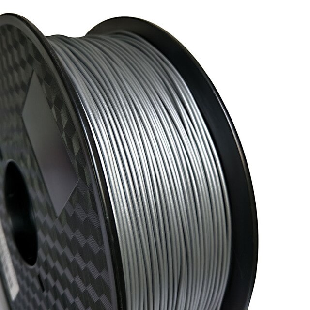 3d printer filament metal pla 1.75mm 0.5kg spoler guld sølv kobber bronze frostet bronze metallisk pla tryk materialer 500g: Sølv