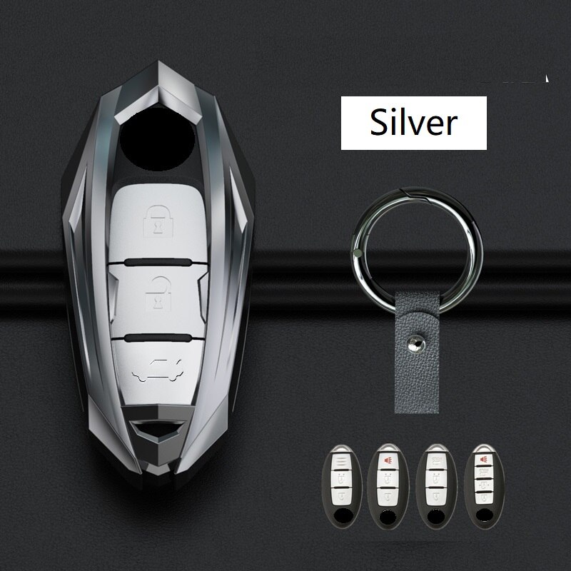 Metal bilfjernbetjening nøglecover til nissan qashqai  j10 j11 x- trail  t31 t32 kicks tiida pathfinder murano note juke