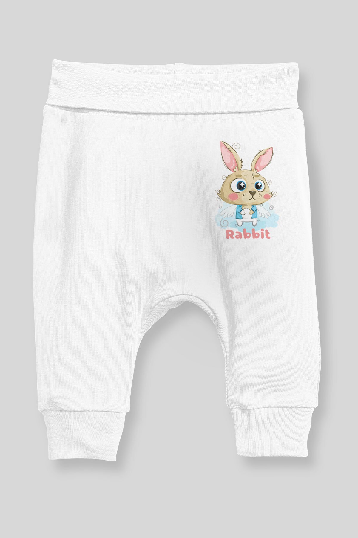 Angemiel aile bébé portant lapin sarouel bébé garçon Pantalon blanc