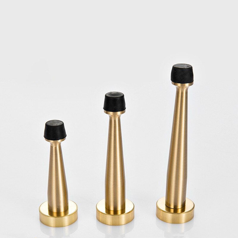 JD Brass Door Stopper Bathroom Door Stop Heavy Duty Floor Wall Mount Bumper Non-magnetic Door Holder Catch Door Hardware
