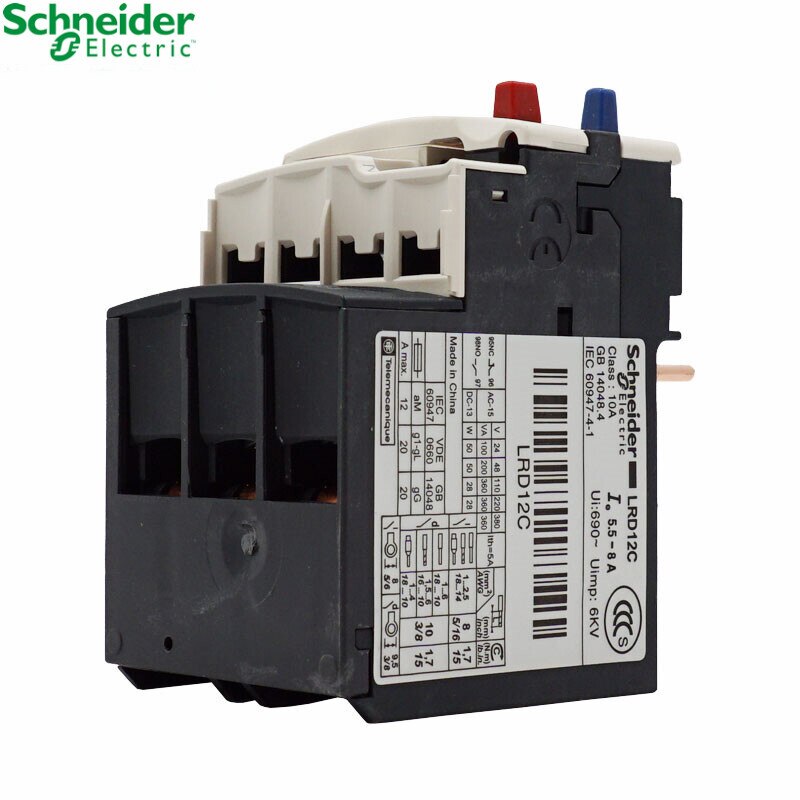 Schneider Electric LRD12C Contactor LR-D12C 5.5-8A LC1D Contactor Thermal Overload Relay Brand Original Export