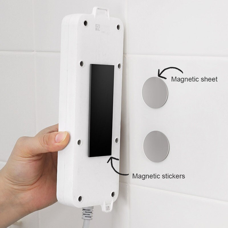 In Voorraad! Zelfklevende Magnetische Stickers Kan Worden Gesneden Adhesive Magnetische Haak Punch-Gratis Keuken Muur Magneet Patch Magnetische Haken Gereedschap