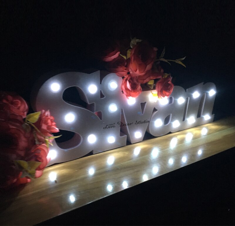 Baby name Bespoke luxury Light up letters bespoke light up name Birthday name with white LED lights Bedroom decoration