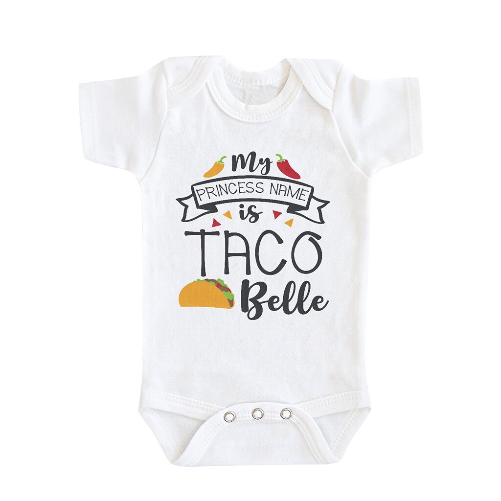 Summer Newborn Infant Baby Boy Girl Letter Taco Mexican Romper Clothes HOOLER: 6M